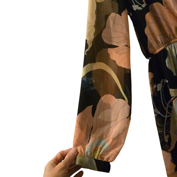 Lulu's Maxi Dress XS Wondrous Water Lilies Maxi Fairy Grunge Whimsigoth - Picture 7 of 16